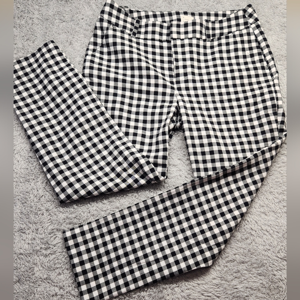 A New Day Women's Pants 6 Stretch Front Pockets Business Career Plaid Slacks